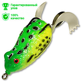 Приманка-незацепл. мягк. оснащ. плав. Лягушка-спиннер LF17 50mm, 12g, цвет C32 (Kosadaka) Приманка-незацепл. мягк. оснащ. плав. Лягушка-спиннер LF17 50mm, 12g, цвет C32 (Kosadaka)