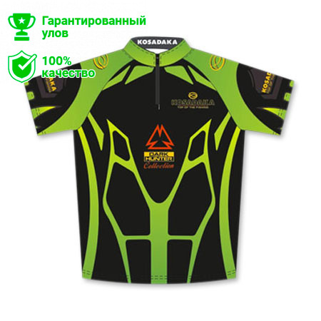 Футболка Kosadaka Черно-зеленая, Sunblock, кор.рукав, XXL TSSB-012S-XXL TSSB-012S-XXL