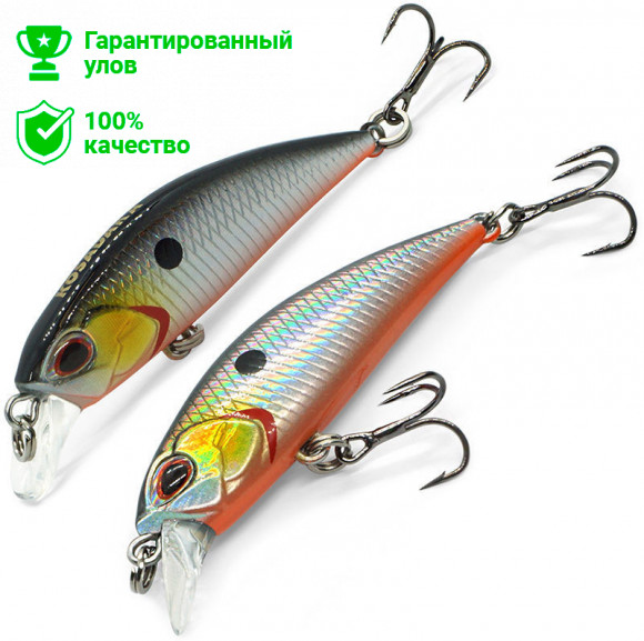 Воблер Kosadaka JAX Minnow xs 45F плав., 45мм, 2.4г, 0.1-0.4м, цв.GT