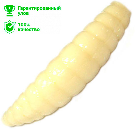 Приманка силик. Kosadaka MAGGOT 40, банка (8шт), запах сыра, цвет WH (white) MGG-040-CH-WH