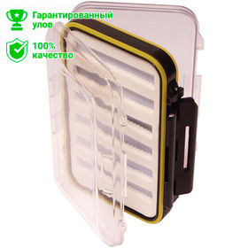 Коробка Kosadaka TB-S29-CL, 15*10*4.5см для мушек, герметичная, двухсторонняя
