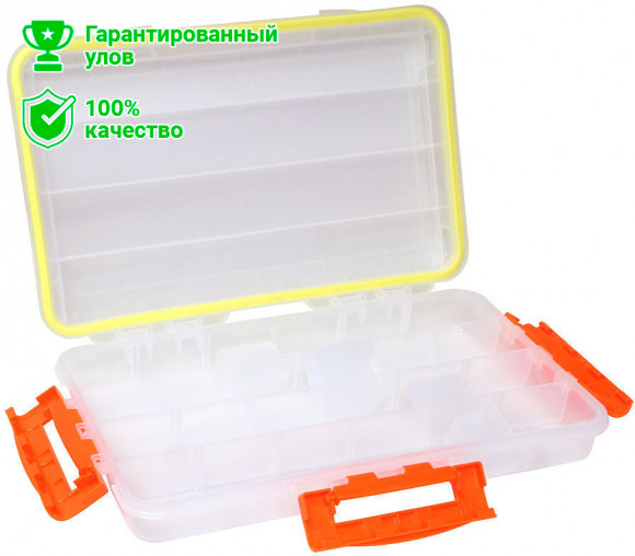 Коробка Kosadaka TB-S20B-CL, 35.5*22*5.3см для приманок, герметичная, прозрачная