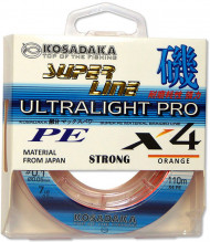 Леска плетен. Kosadaka "SUPER LINE PE X4 Ultralight PRO" 110м, цв. orange, 0,10мм, 5,7кг Леска плетен. Kosadaka "SUPER LINE PE X4 Ultralight PRO" 110м, цв. orange, 0,10мм, 5,7кг