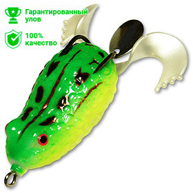 Приманка-незацепл. мягк. оснащ. плав. Лягушка-спиннер LF17 50mm, 12g, цвет C37 (Kosadaka) Приманка-незацепл. мягк. оснащ. плав. Лягушка-спиннер LF17 50mm, 12g, цвет C37 (Kosadaka)