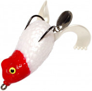 Приманка-незацепл. мягк. оснащ. плав. Лягушка-спиннер LF17 50mm, 12g, цвет C91 (Kosadaka)