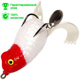 Приманка-незацепл. мягк. оснащ. плав. Лягушка-спиннер LF17 50mm, 12g, цвет C91 (Kosadaka) Приманка-незацепл. мягк. оснащ. плав. Лягушка-спиннер LF17 50mm, 12g, цвет C91 (Kosadaka)