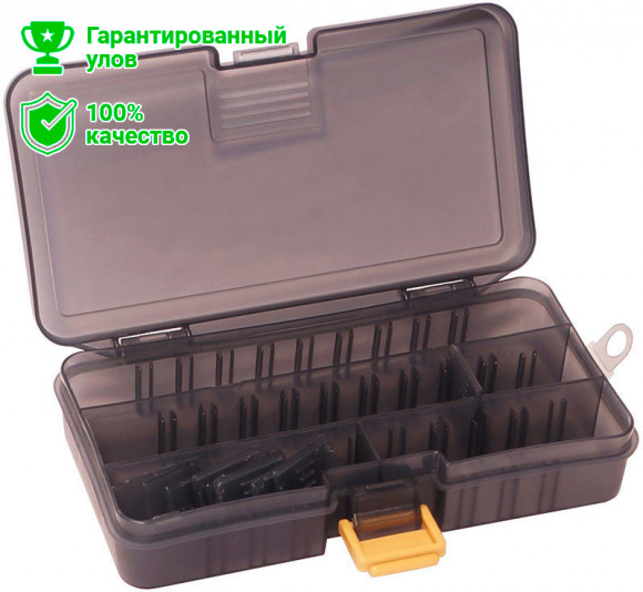 Коробка Kosadaka TB-S34B-SMK, 16*9*3см для приманок, регулируемая, дымчатая