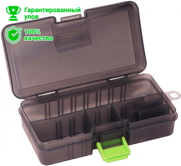 Коробка Kosadaka TB-S34S-SMK, 13.7*8*3см для приманок, регулируемая, дымчатая