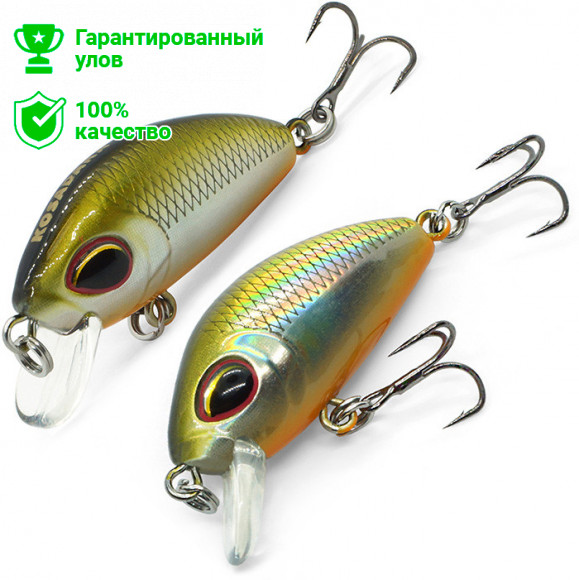 Воблер Kosadaka L-MINNOW xs 33S тонущий, 33мм, 3.1г, цв.GTN