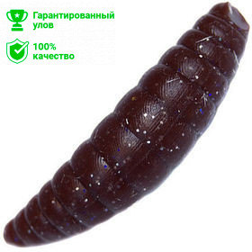 Приманка силик. Kosadaka MAGGOT 30, банка (12шт), запах креветки, цвет BR (brown) MGG-030-SHR-BR