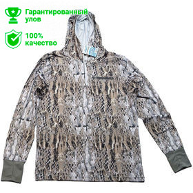 Футболка ICE SILK SUNBLOCK Snake, размер L, UV защита, с капюшоном, дл.рукав (Kosadaka)