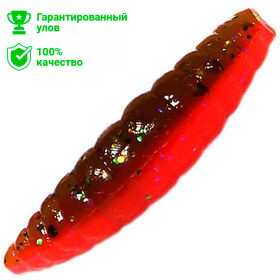Приманка силик. Kosadaka MAGGOT 30, банка (12шт), запах сыра, цвет DGR (dark green red) MGG-030-CH-DGR