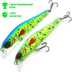 Воблер Kosadaka WINS XS 90S медл.тонущ, 95мм, 10.6г, 1.5-2.5м, цв.BKK