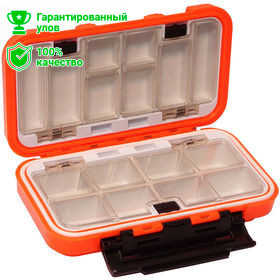 Коробка-раскладушка Kosadaka TB-S01-OR, 16*9*4.5см для мелочей/мушек, герметичная, оранжевая