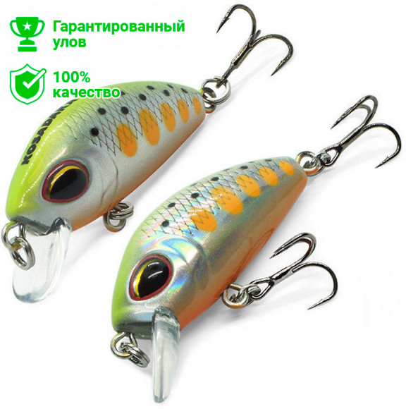 Воблер Kosadaka L-MINNOW xs 33S тонущий, 33мм, 3.1г, цв.TTN