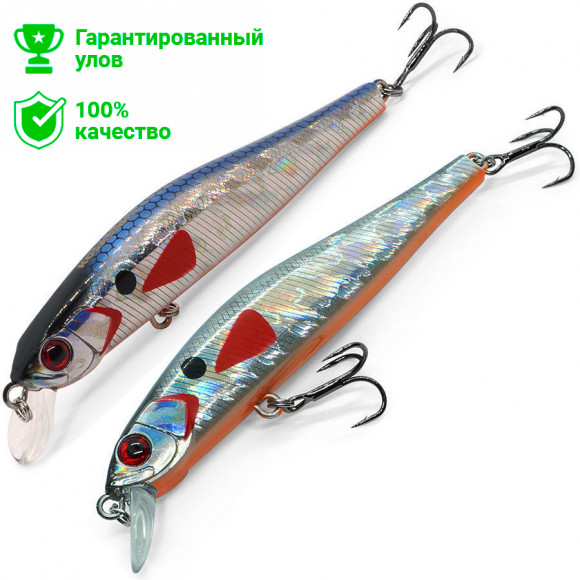 Воблер Kosadaka WINS XS 90S медл.тонущ, 95мм, 10.6г, 1.5-2.5м, цв.GTC
