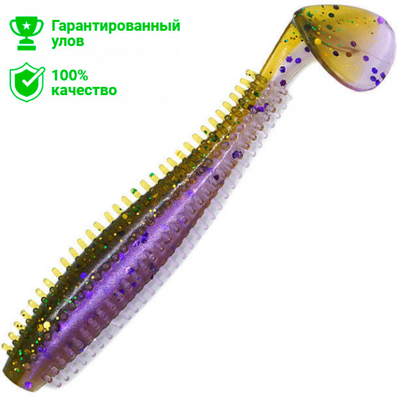 Виброхвост Kosadaka SPIKEY SHAD 90, 9шт., цвет GLV