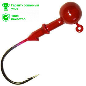 Джиг головка вольфрам Красный 3.5г, №1/0, 2шт (Kosadaka)