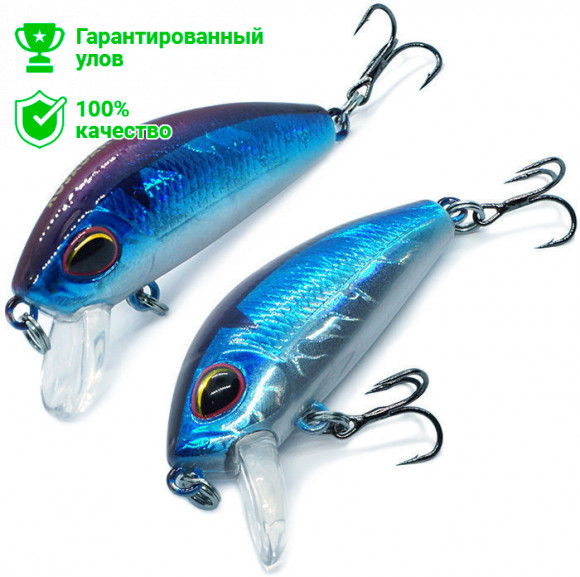 Воблер Kosadaka L-MINNOW xs 45F плав. , 45мм, 4.3г, 0.0-0.5м, цв.BLU