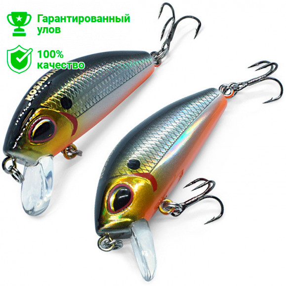 Воблер Kosadaka L-MINNOW xs 45F плав. , 45мм, 4.3г, 0.0-0.5м, цв.GT