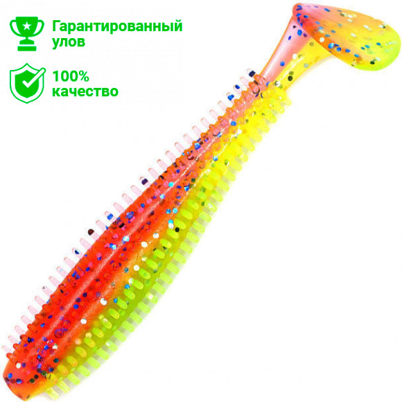 Виброхвост Kosadaka SPIKEY SHAD 90, 9шт., цвет PG