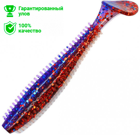 Виброхвост Kosadaka SPIKEY SHAD 90, 9шт., цвет RB
