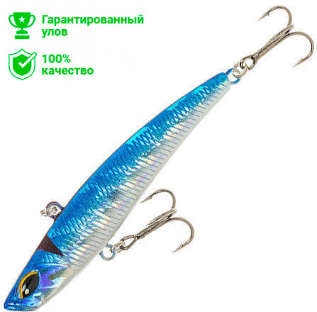 Воблер виб Kosadaka BAY RUF vib 80S тонущий, 80мм, 15.5г, цв.BLU