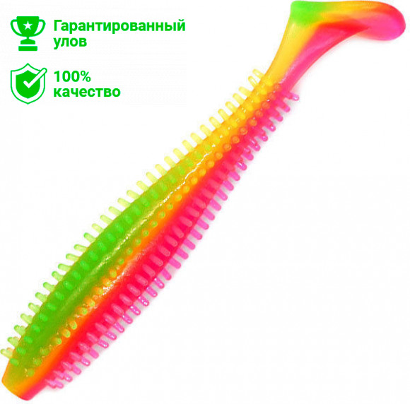 Виброхвост Kosadaka SPIKEY SHAD 90, 9шт., цвет ROS2