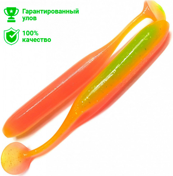 Виброхвост Kosadaka KOLBASO 100, 4шт., цвет AGS
