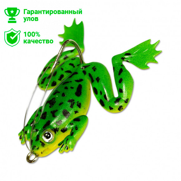 Приманка-незацепл. мягк. оснащ. тонущ. Лягушка с лапами LF27 50mm, 10g, цвет C71 (Kosadaka)