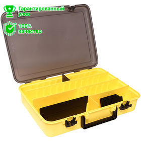 Коробка-чемодан Kosadaka TB-S45-Y, 39*27*8см для приманок и снастей, регулируемый, жёлтый