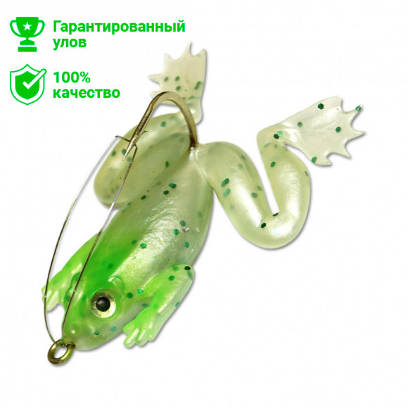 Приманка-незацепл. мягк. оснащ. тонущ. Лягушка с лапами LF27 50mm, 10g, цвет C75 (Kosadaka)