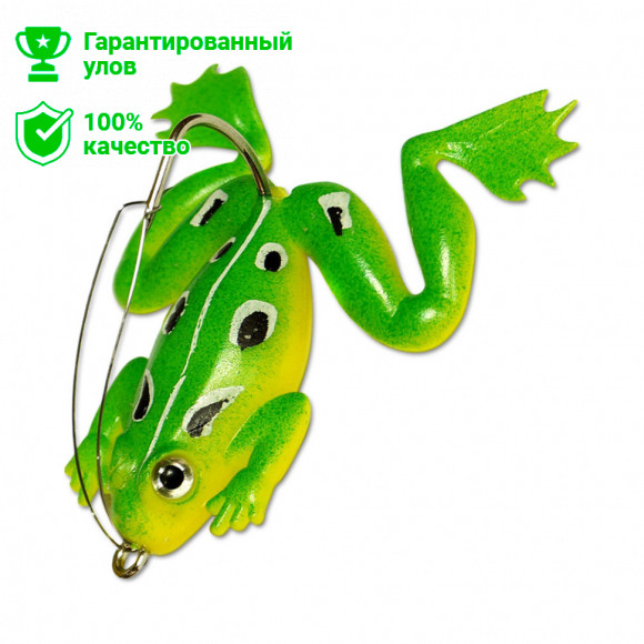 Приманка-незацепл. мягк. оснащ. тонущ. Лягушка с лапами LF27 50mm, 10g, цвет C76 (Kosadaka)