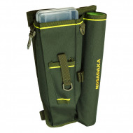 Сумка Kosadaka M10, зеленая, набедрен.со стаканом для спиннинга и коробкой