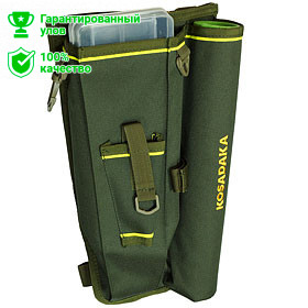 Сумка Kosadaka M10, зеленая, набедрен.со стаканом для спиннинга и коробкой