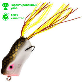 Приманка-незацепл. мягк. оснащ. плав. Лягушка-поппер имит.лапок LF31 40mm, 8g, цвет P07 (Kosadaka)