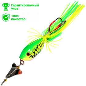 Приманка-незацепл. тверд. оснащ. плав. Лягушка-поппер с пропелл. LF35 45mm, 7g, цвет P13 (Kosadaka)