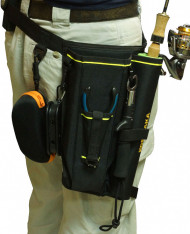 Сумка Kosadaka M10, черная, набедрен. со стаканом для спиннинга и коробкой