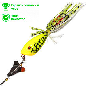 Приманка-незацепл. тверд. оснащ. плав. Лягушка-поппер с пропелл. LF35 45mm, 7g, цвет P14 (Kosadaka)