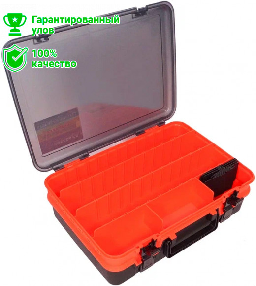 Чемодан Kosadaka TB-S46-R для приманок и снастей, двухъярусный, регулируемый, красный 