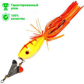 Приманка-незацепл. тверд. оснащ. плав. Лягушка-поппер с пропелл. LF35 45mm, 7g, цвет P16 (Kosadaka)