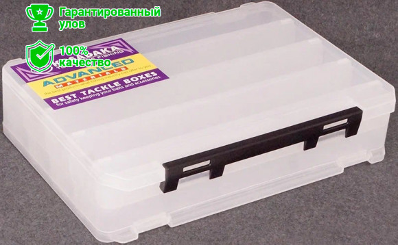 Коробка Kosadaka TB-S61A-CL для воблеров двухстор., продольн.секц., прозрачная