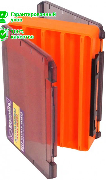 Коробка Kosadaka TB-S61A-OR для воблеров двухстор., продольн.секц., оранжевая 