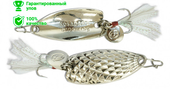 Блесна Kosadaka PIN Spoon, 40мм, 5г., Silver