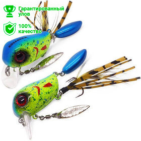 Воблер Kosadaka Micro Tappy 54F, плав., 54мм, 4.8г, 0.0-0.2м, цв.BKK