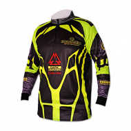 Футболка Kosadaka с длинным рукавом Sunblock чёрно-зеленая р. M Футболка Kosadaka с длинным рукавом Sunblock чёрно-зеленая р. M