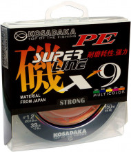 Леска плетен. Kosadaka "SUPER LINE PE X9" 150м, цв. multicolor 0,16мм, 13,2кг BSLX9-150-MLT-016 Леска плетен. Kosadaka "SUPER LINE PE X9" 150м, цв. multicolor 0,16мм, 13,2кг BSLX9-150-MLT-016