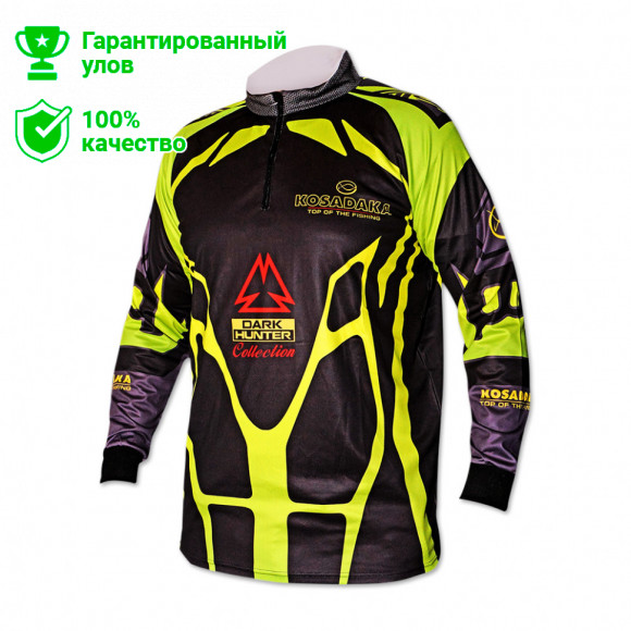 Футболка Kosadaka Черно-зеленая, Sunblock, дл.рукав, S TS-012-S TS-012-S