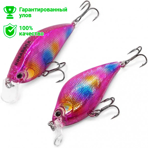 Воблер Kosadaka 3D Flat Crank 55F, плав., 55мм, 7.5г, 0.1-0.6м, цв.CLS