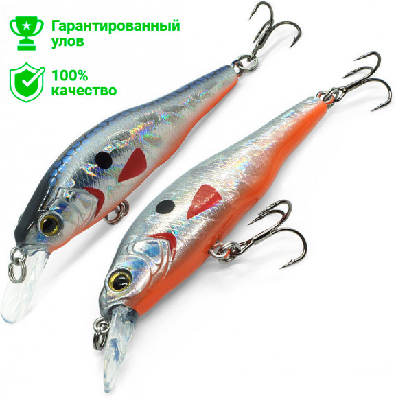 Воблер Kosadaka X-80 xs 65SP суспенд, 65мм, 5.5г, 0.8-1.2м, цв.GTC